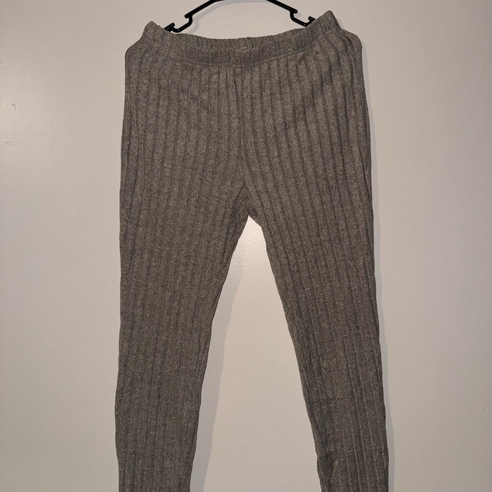 SHEIN Charcoal Ribbed Leggings